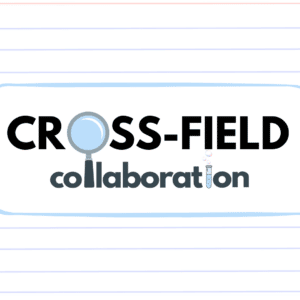 Decoration only: The cross-field collaboration logo with a magnifying glass as the "O" in cross-field.