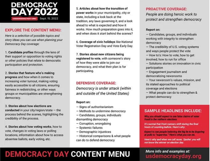 Democracy Day content menu